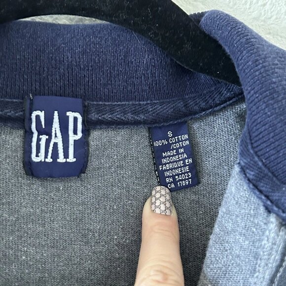 GAP VTG Pop On 1/3 Zip collar Sweater Men Sz Small - Picture 7 of 7